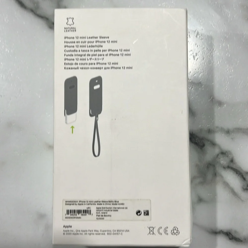 New! Apple iPhone 12 mini Leather Sleeve